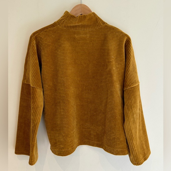 Madewell Texture & Thread Velour Corduroy Mockneck Top size XS - Picture 4 of 5